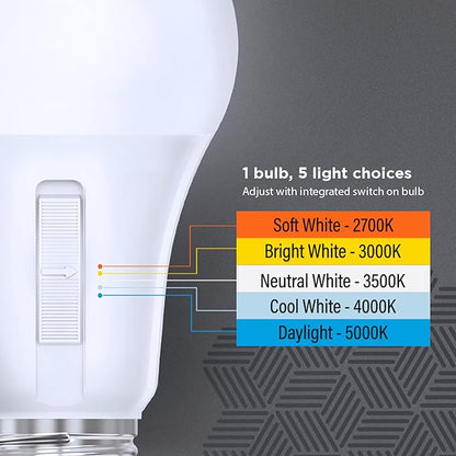 Feit Electric LED Dusk-to-Dawn Light Bulb, A19 60W Equivalent, Non-Dimmable - Image 6