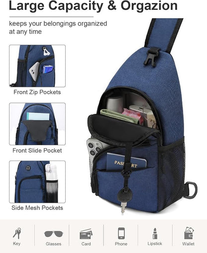 Pritent Crossbody Bags for Women Man Waterproof Sling Bag Backpack Trendy - Image 3