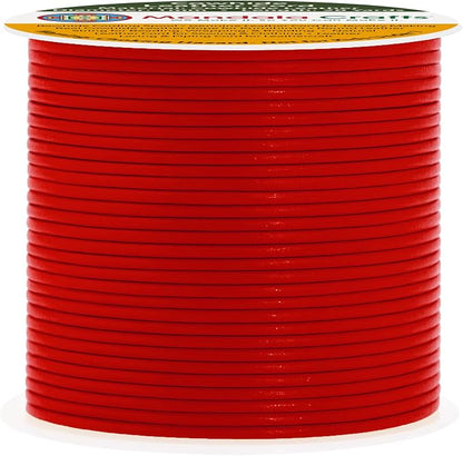 Mandala Crafts Round Cowhide Genuine Red Leather Cord - Image 2