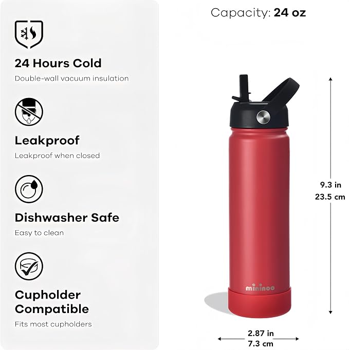 mininoo Insulated Stainless Steel Water Bottle - Image 3