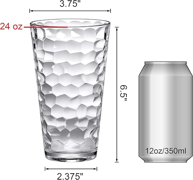 Amazing Abby - Iceberg - 24-Ounce Plastic Tumblers, Plastic Drinking Glasses - Image 5