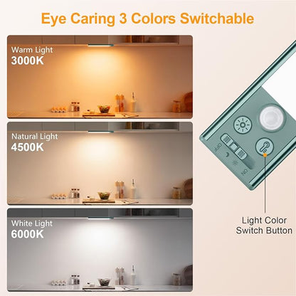 Gritin 10.2inch Under Cabinet Lighting Rechargeable 2 Pack- 3 Color Temps&5 - Image 4