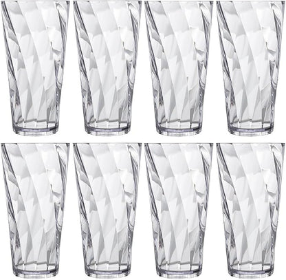 US Acrylic Optix Plastic Reusable Drinking Glasses 26oz Iced-Tea Cups in Clear - Image 7