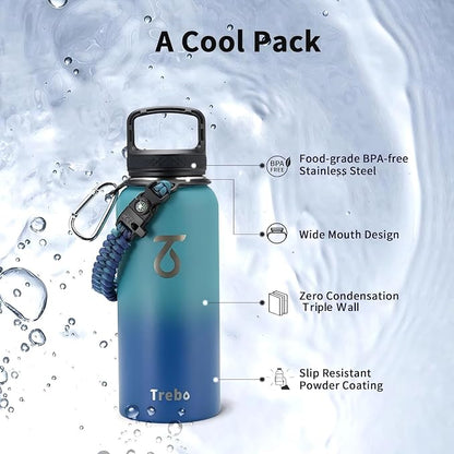 Trebo 32 oz Water Bottle Insulated - Image 6