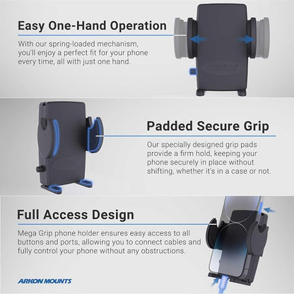 Arkon Mount Car or Truck Seat Rail/Floor Phone Mount | Universal Compatible | - Image 3