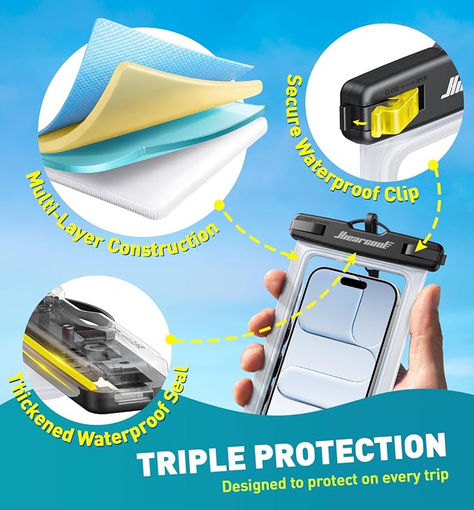 Hiearcool Waterproof Phone Pouch, Waterproof Phone Case, IPX8 Cellphone Dry Bag - Image 6