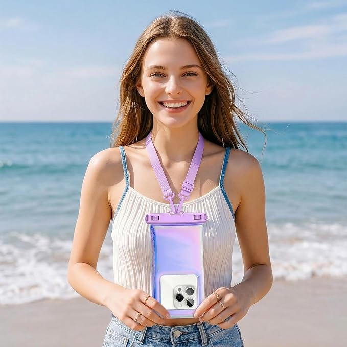 2-Pack IP68 Waterproof Phone Pouch & Fanny Pack:Waterproof Phone Case Fits - Image 8
