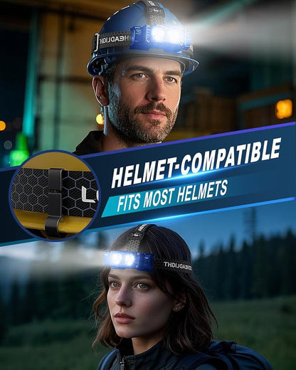 Headlamp Rechargeable 2PCS, 4500L Super Bright Light Bright LED Rechargeable - Image 9