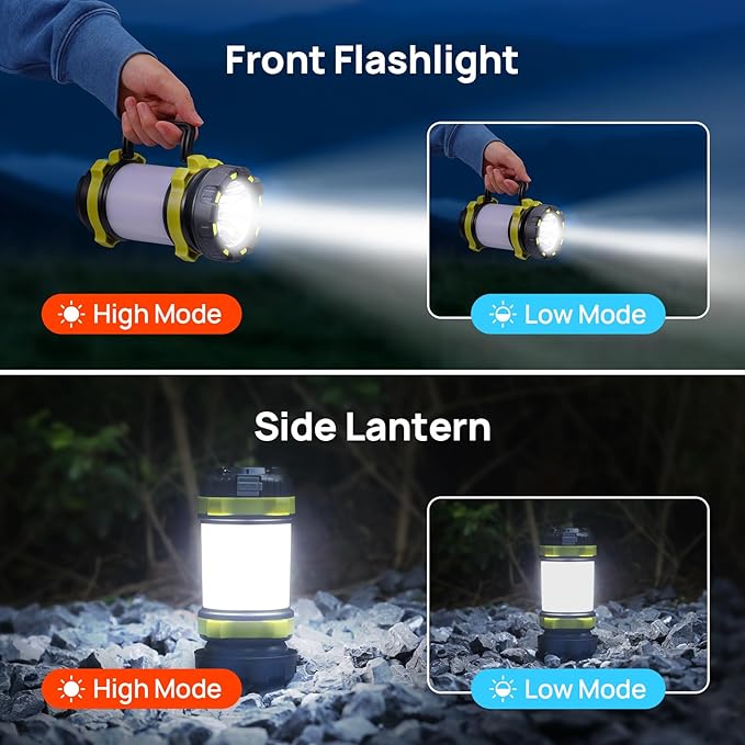LED Camping Lantern Flashlight Rechargeable, Consciot Portable Torch - Image 2