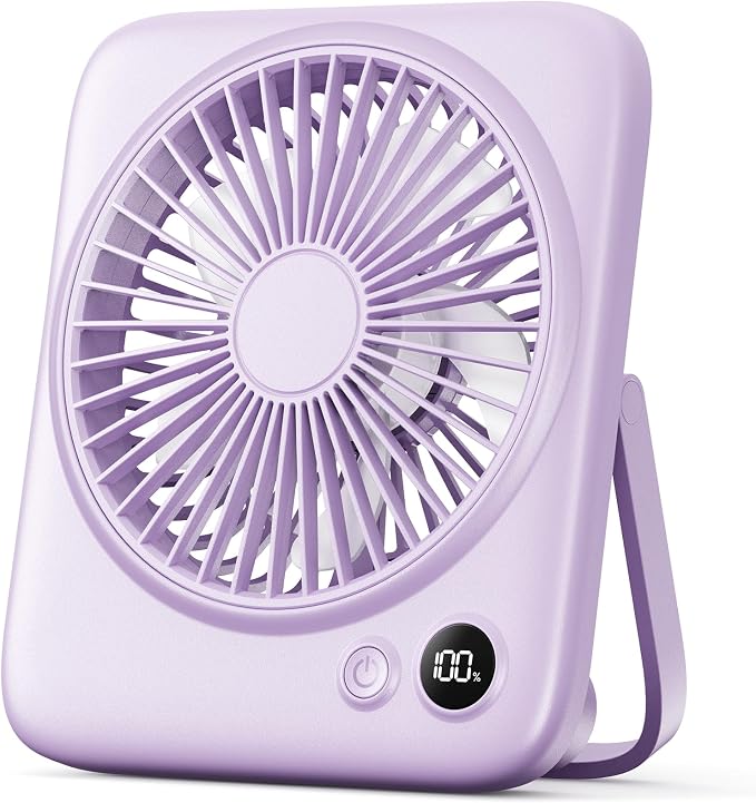 Otlonpe Portable Desk Fan 6.5 Inch, 4000mAh Rechargeable Battery Operated & USB by OTLONPE