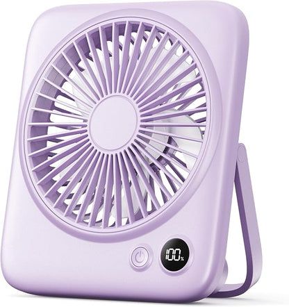 Otlonpe Portable Desk Fan 6.5 Inch, 4000mAh Rechargeable Battery Operated & USB by OTLONPE