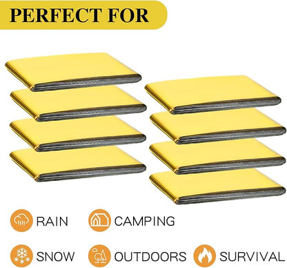 Macarrie 100 Pack Emergency Thermal Blankets Silver Foil Survival Blanket Space - Image 4