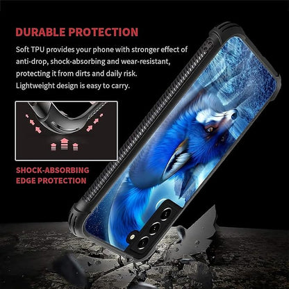 for Samsung Galaxy S22 Case, Snowy Mountain Fox Lake Pattern Graphic Design - Image 2