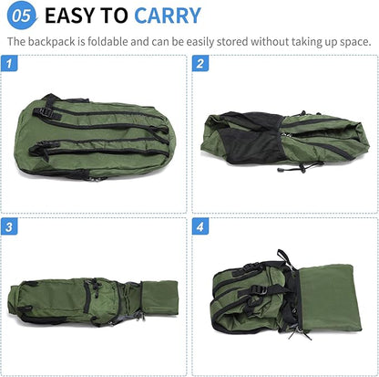 Hiking Daypack Packable, Camping Backpack Water Resistant Lightweight Polyester - Image 6