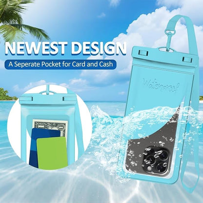 Waterproof Phone Pouch, with Interior Card Pocket, Large Waterproof Phone Case - Image 4