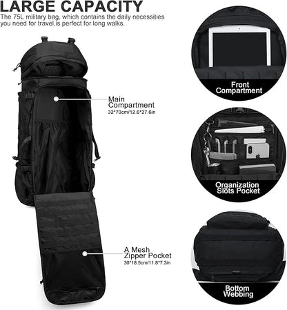 Mardingtop 75L Molle Hiking Internal Frame Backpacks - Image 4