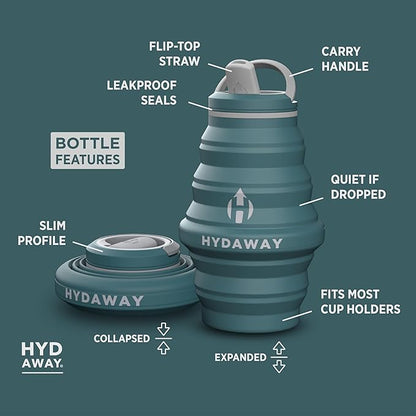HYDAWAY 17oz Travel Collapsible Water Bottle - Image 5