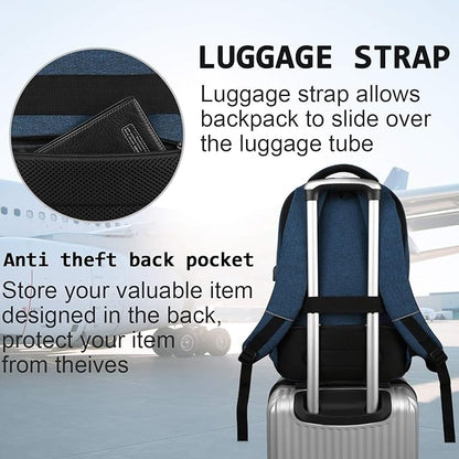 Volher Laptop Backpack, Business Travel Anti Theft Slim Durable Laptops Backpack - Image 6