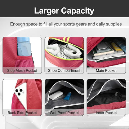 Hoedia Sports Drawstring Backpack - Image 4