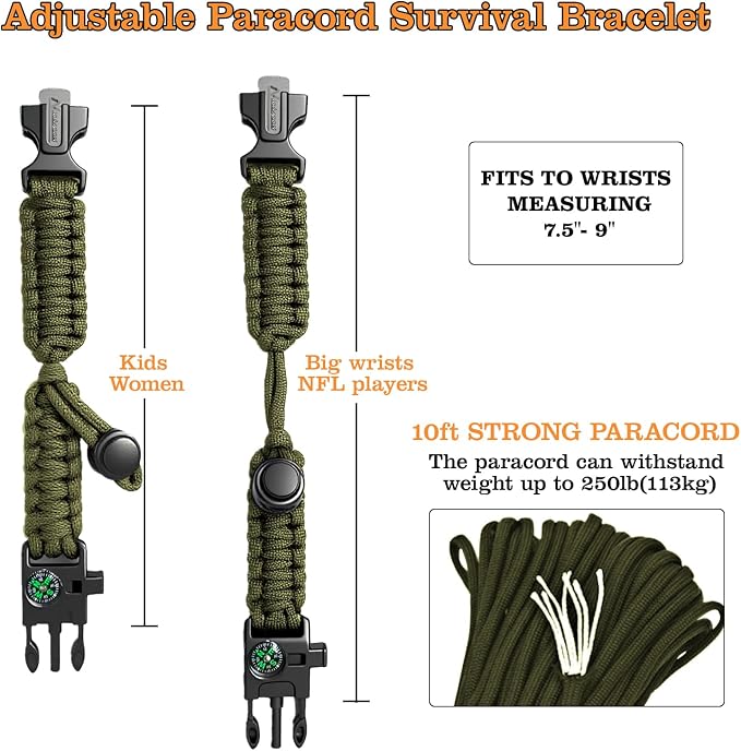 Paracord Survival Bracelet - Image 3