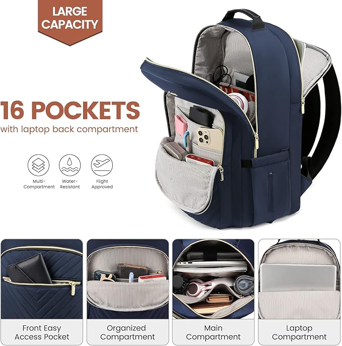 LOVEVOOK Laptop Backpack for Women 18.4 inch, Cute Womens Travel Backpack Purse - Image 2