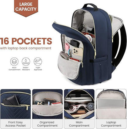 LOVEVOOK Laptop Backpack for Women 17.3 inch, Cute Womens Travel Backpack Purse - Image 3