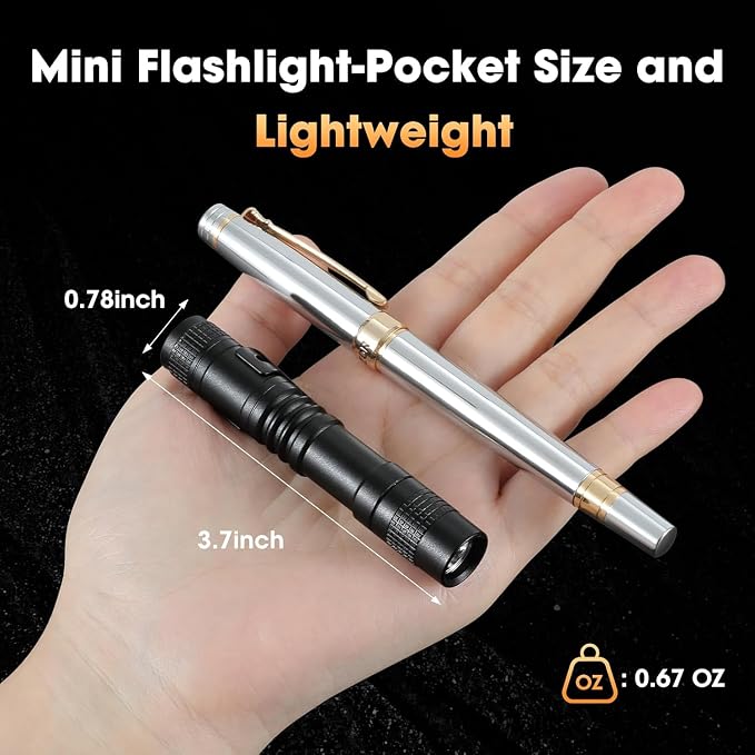 Mini Flashlight, Waterproof Pocket LED Purse Light - Image 4