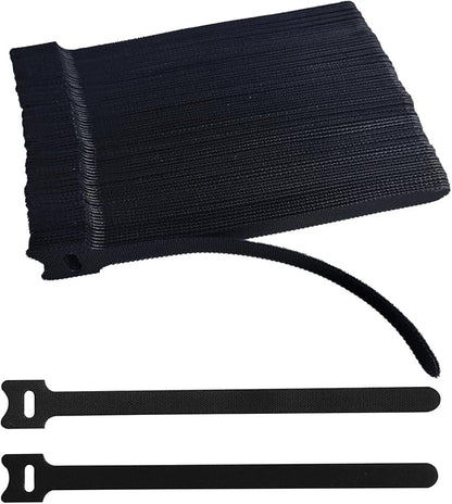 100 PCS 8 Inches Black Reusable Cable Ties, Adjustable Cord Straps, Cable by Unknown