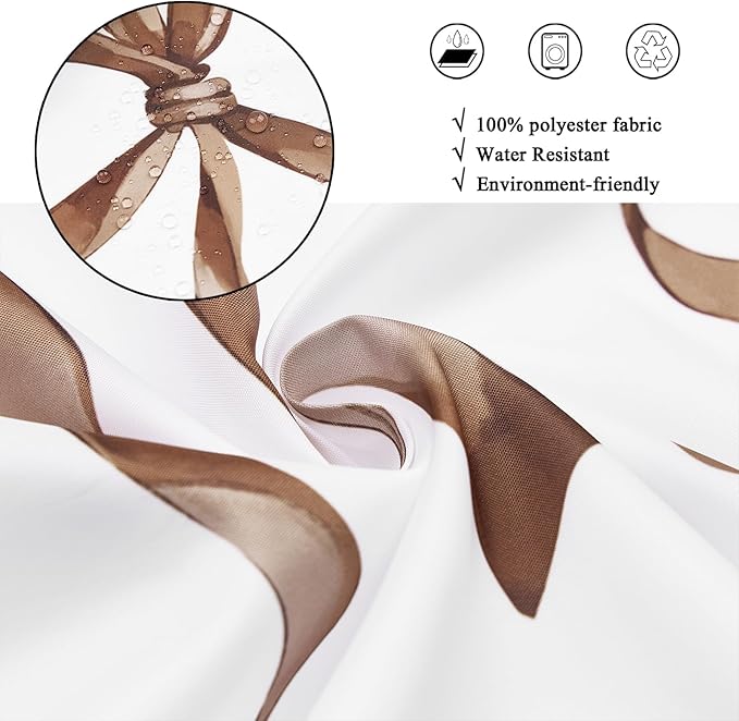 Brown Bow Shower Curtain - Image 4