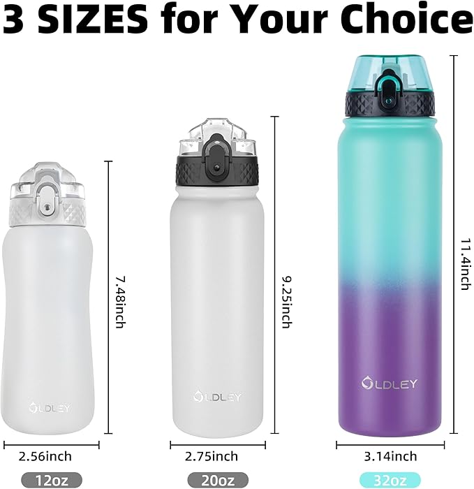 Oldley Insulated 32 oz Stainless Steel Water Bottle - Image 5