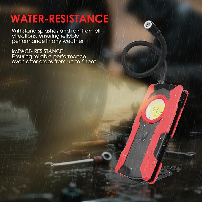 Rechargeable LED Work Light, OTYTY 40W 2000LM Magnetic Work Light Battery - Image 7