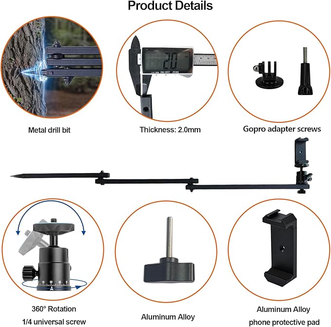 Tree Stand Phone Mount for Hunting, Camera Arm for Hunting, Treestand Phone - Image 3