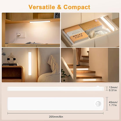 Under Cabinet Lighting, USB Rechargeable Motion Sensor Light Indoor, Battery - Image 7