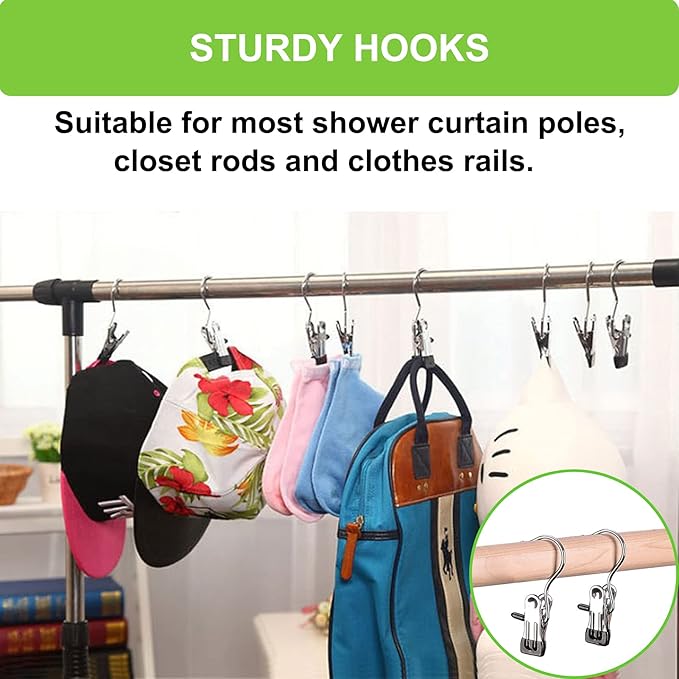 Laundry Hooks Hanging Clips Clothes Pins Closet Hanger Organizer Clamps Socks - Image 6