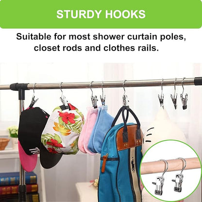 Boot Hangers Clips, 16 Pack Laundry Hooks Hanging Clips Clothes Pins Closet - Image 6