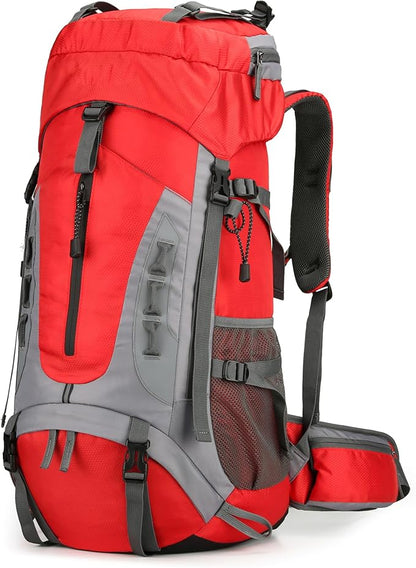 75L Hiking Backpack with Rain Cover Waterproof Camping Backpack Shoes Warehouse by W+WINTMING