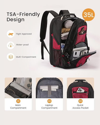 LOVEVOOK Travel Laptop Backpack Waterproof Anti Theft Backpack - Image 2