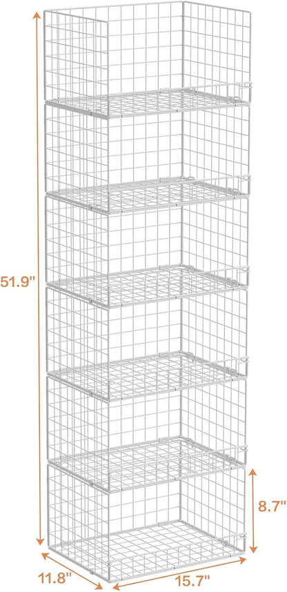 Yociyoga 6-Tier Stackable Closet Organizers and Storage Shelves, Closet Shelf - Image 3