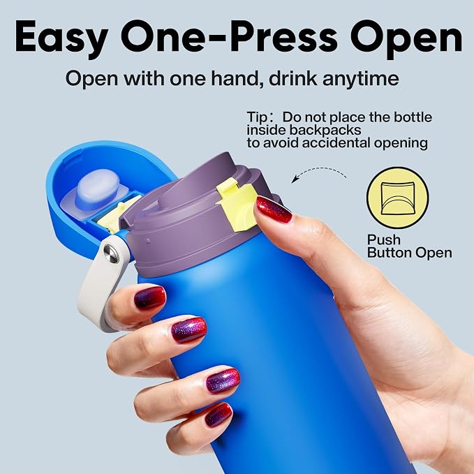 Insulated Water Bottle with Straw - Image 5