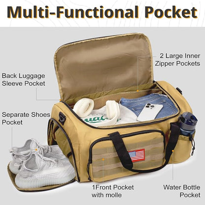 Tactical Gym Bag for Men, 40L Large Capacity Duffle Bags - Image 3
