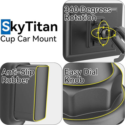 Cup Holder Car Mount for Portable CarPlay Screens, Adjustable Height, Flexible - Image 4