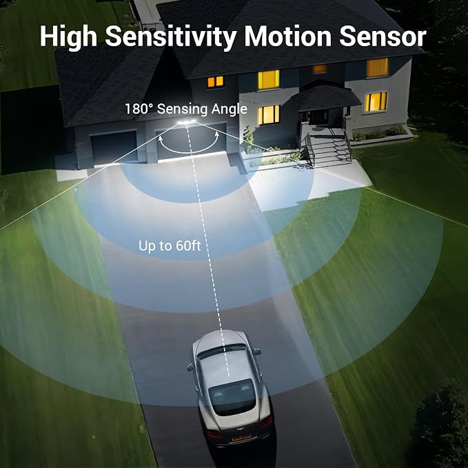NOVOSTELLA Security Lights Motion Sensor Outdoor, Dusk to Dawn 45W 5000lm 5000K - Image 6
