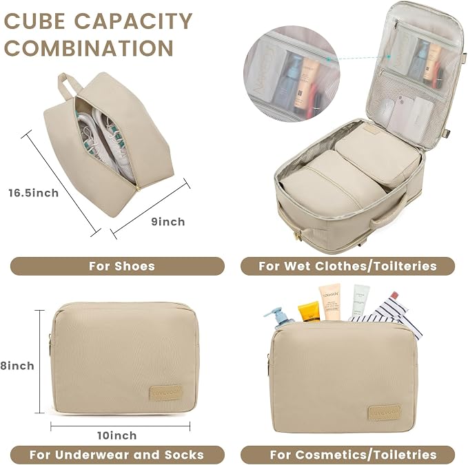 LOVEVOOK 50L Travel Backpack for Women & Men, Airline Approved Carry On Luggage - Image 6