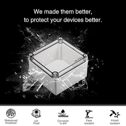 QILIPSU Outdoor Junction Box IP67 Waterproof Project Box ABS Plastic - Image 3