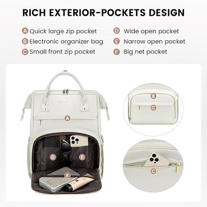 LOVEVOOK Leather Laptop Backpack - Image 3