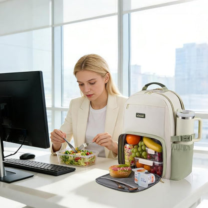 LOVEVOOK Lunch Backpack with Lunch Compartment, 15.6 Inch Laptop Work Travel - Image 2
