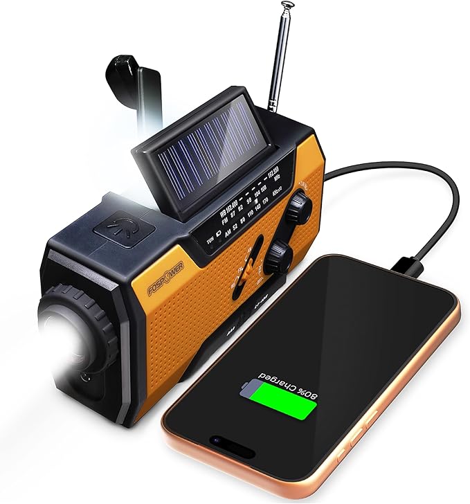 FosPower NOAA Emergency Weather Radio A1 7400mWh Portable Power Bank, by FosPower