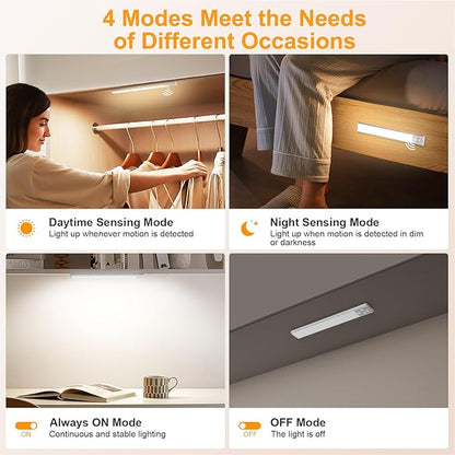 Gritin 10.2inch Under Cabinet Lighting Rechargeable 2 Pack- 3 Color Temps&5 - Image 6