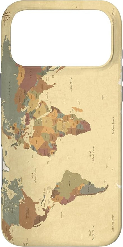 Globe Map Smartphone Cell Cover Gift World Map Pattern Phone Case by Unknown