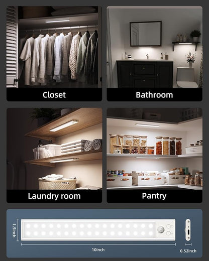 10inch Under Cabinet Lights, Wireless Closet Light, Motion Sensor, 1800mAh - Image 8